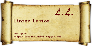 Linzer Lantos névjegykártya